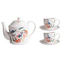 Ashdene Blue Wren & Eucalyptus - Teapot & 2 Teacup Set