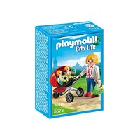 Playmobil City Life - Mother With Twin Stroller